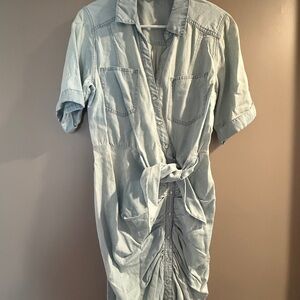 Veronica Beard Light Blue Button Down Dress